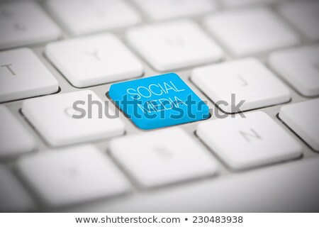 Сток-фото: Social Media Words Written With Computer Buttons