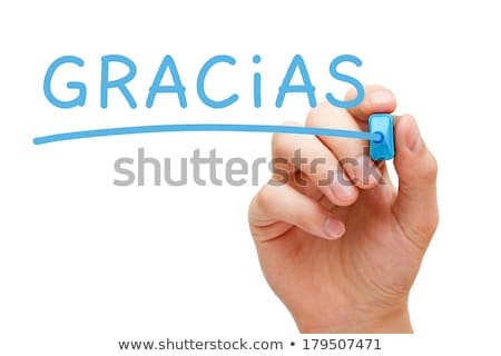 Foto stock: Gracias Blue Marker