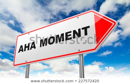 Foto stock: Aha Moment On Red Road Sign