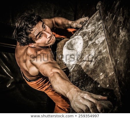 Stock photo: Toned Man On Rocks