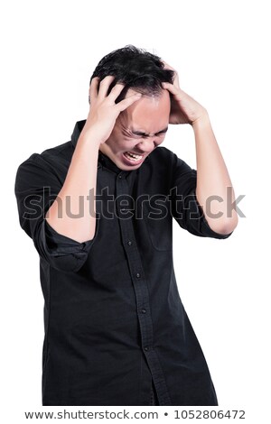 Сток-фото: Businessman In Tension On Isolated Background