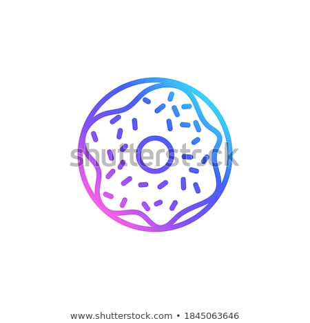 Stok fotoğraf: Linear Glazed Ring Doughnut With Sprinkles