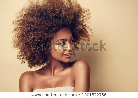 Stok fotoğraf: Beautiful Young Woman With Dark Makeup