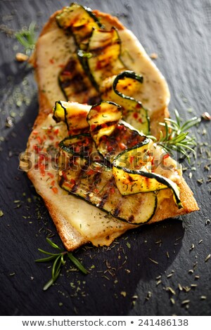 [[stock_photo]]: Bruschetta With Cheese And Zucchini