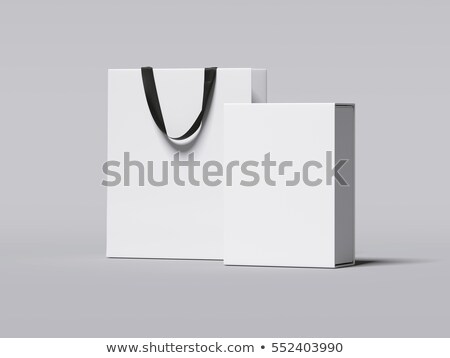 Stock foto: White Shopping Bag On Podium 3d Rendering