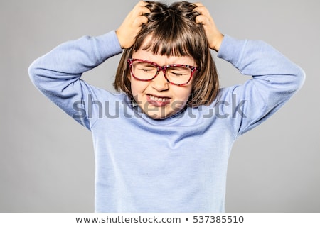 ストックフォト: Nervous Girl Pulling Out Hair