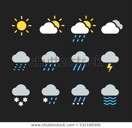 Stock foto: Weather Icons Forecast Colorful Vector Icons Set