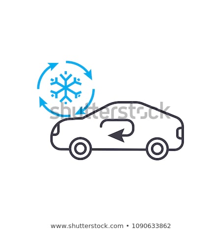 Foto stock: Vector Engine Cooling System Parts With Antifreeze