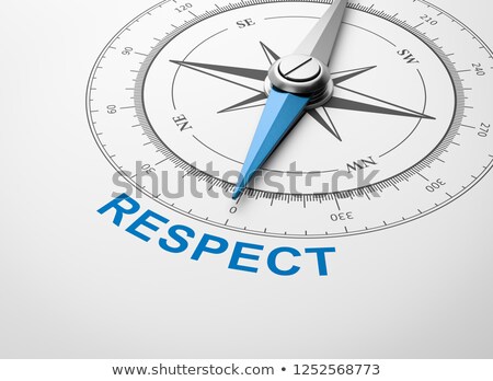 Foto stock: Compass On White Background Respect Concept