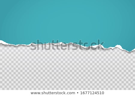 Сток-фото: Horizontal Torn Paper Edge Ripped Squared Horizontal White Paper Strips Vector Illustration