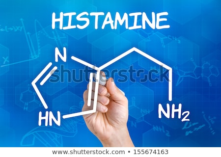 Foto d'archivio: Chemical Formula Of Histamine On A Futuristic Background