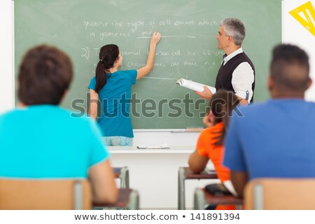 Сток-фото: Portrait Of Biology Teacher In Classroom