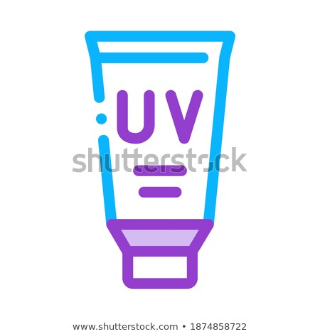 Zdjęcia stock: Uv Protective Ointment Icon Vector Outline Illustration