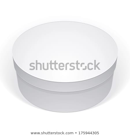 Imagine de stoc: Cake Hat Round Carton Package Packaging Vector