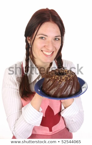 Stock photo: Housewife Showing Off Bundt Cake