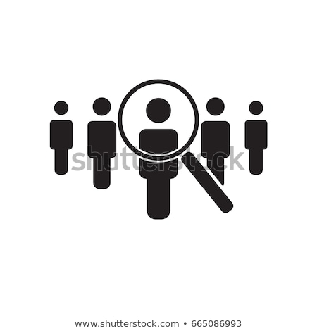 Foto stock: Find A Job - Magnifying Glass
