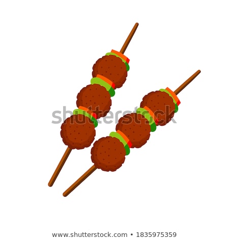 Foto stock: Grilled Meatballs