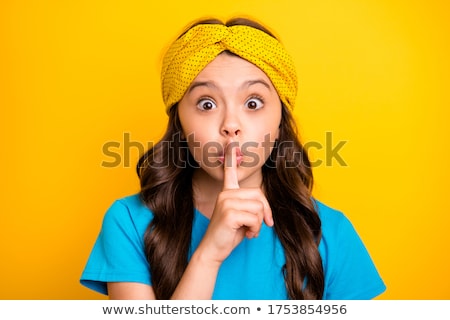 Foto stock: Woman Saying Be Quiet