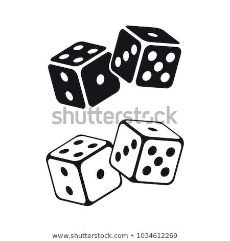 Foto stock: Black And White Dices