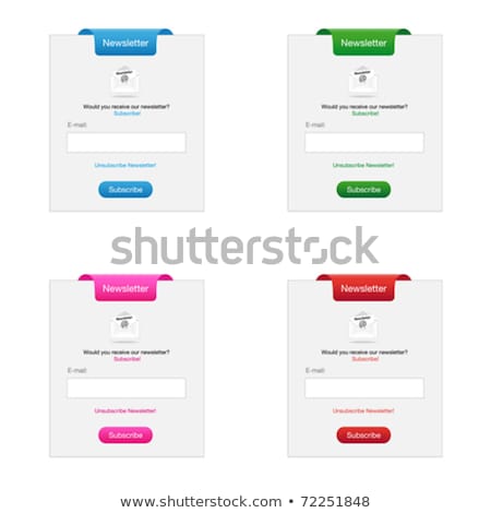Subcribe To Newsletter Website Element With Green Envelope Foto stock © simo988