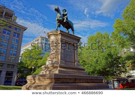 ストックフォト: General Winfield Scott Hancock Equestrian Statue Civil War Memor