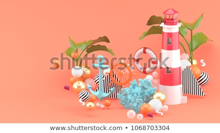 Stock fotó: Lighthouse - 3d Render