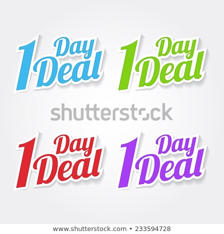 Stock photo: 1 Day Deal Blue Vector Icon Design