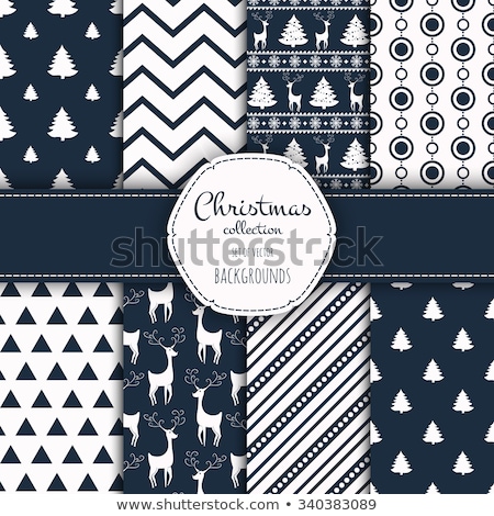 Foto d'archivio: Seamless Dark Blue Christmas Pattern