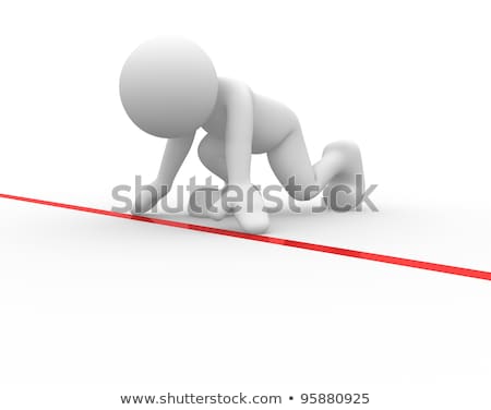 Foto stock: 3d Small People - Business Sprint