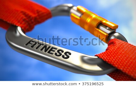 Foto d'archivio: Chrome Carabine Hook With Text Activity