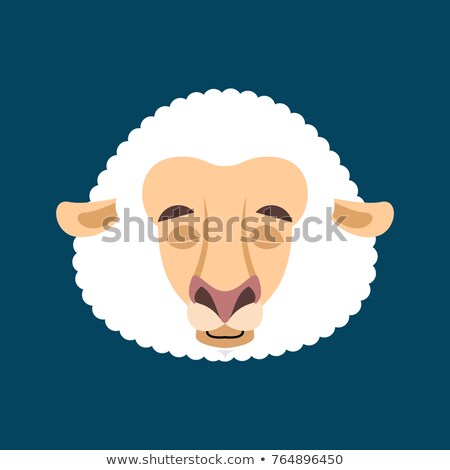 Foto d'archivio: Sheep Sleeping Ewe Asleep Emoji Farm Animal Vector Illustratio