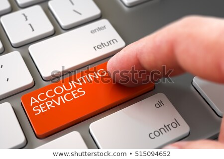 Stockfoto: Hand Touching Accounting Consulting Key