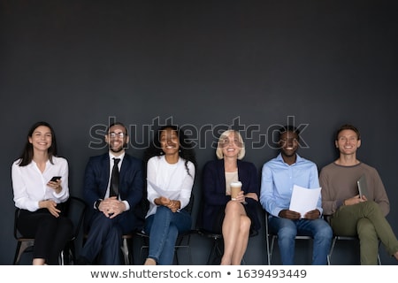 Stockfoto: Businesswoman Waiting Happy