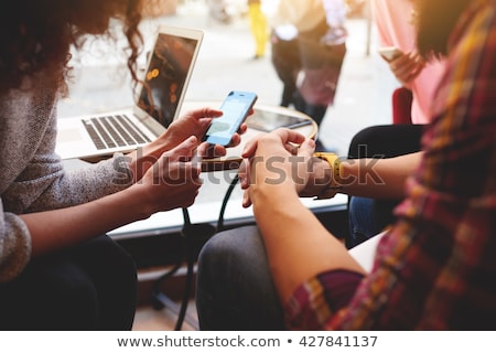 Stock photo: Person Using Phone With Mail Concept