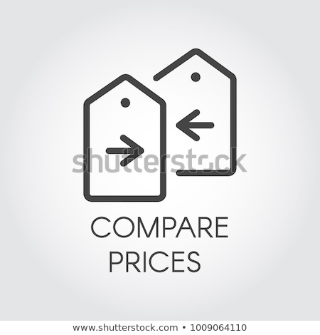 Stok fotoğraf: Money Currency Comparisons Icon Vector Outline Illustration