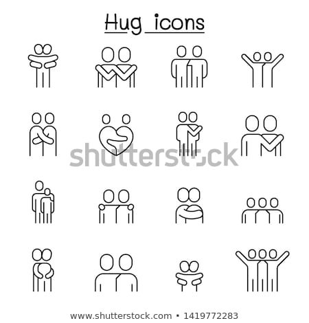 Stock foto: Diversity Concept Line Design Style Icons Set