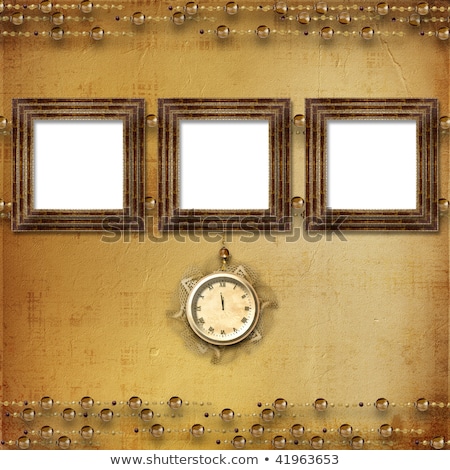 Stock photo: Antique Clock Face With Lace On The Abstract Background