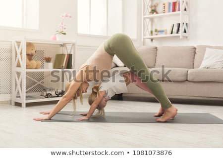 Stockfoto: Beautiful Blonde Is Making Exercises