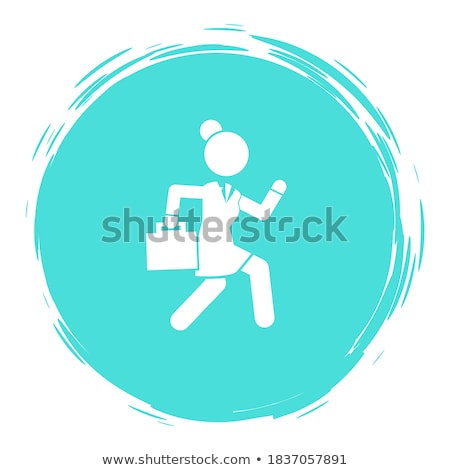 Businesswoman Running With A Briefcase Foto d'archivio © robuart