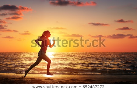 Stockfoto: Rouw · Die · Op · Strand · Loopt