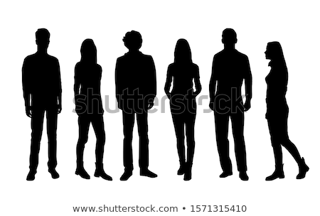 Stock photo: Fashion People Silhouette