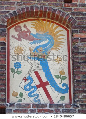 Stock fotó: Sforza Family Coat Of Arms On The Castle Wall In Milan Italy