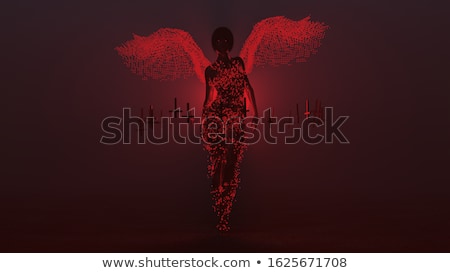 Zdjęcia stock: Woman As Red Devil In Halloween Concept
