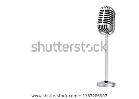 Stok fotoğraf: Vintage Silver Microphone