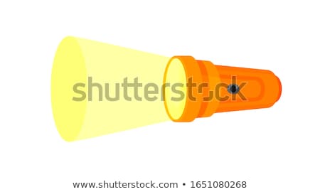 Foto d'archivio: Vector Illustration Of Orange Flashlight