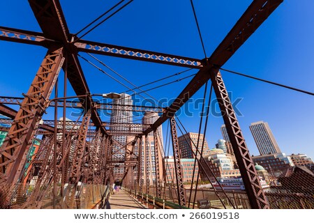 Stock fotó: Boston Northern Avenue Bridge Massachusetts