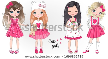 Stock photo: Young Fashionable Girl In Pink Dress