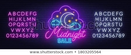 Foto stock: Midnight Offer Blue Vector Icon Design