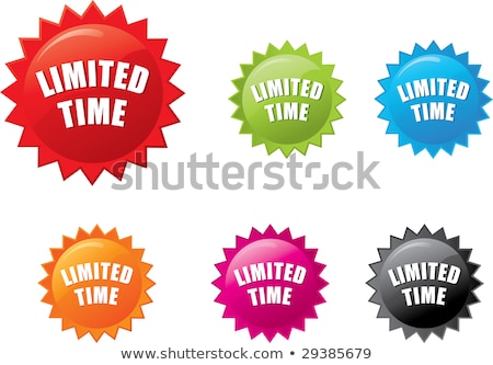 Stok fotoğraf: Limited Time Offer Blue Vector Icon Design