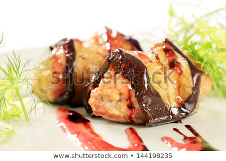 Stok fotoğraf: Courgette Wrapped Meatball